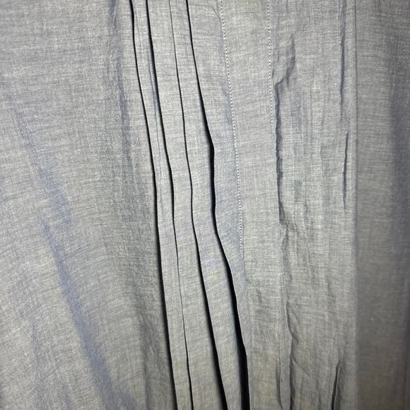 J. Jill Tuxedo Pleat Chambray Button Down tunic shirt blouse size Medium - Picture 12 of 12